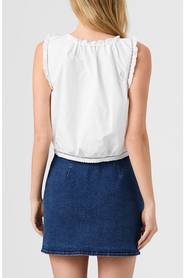 Alissa Sleeveless Cotton Top, Alternate, color, LINEN WHITE