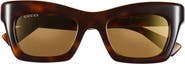 Gucci 50mm Cat Eye Sunglasses