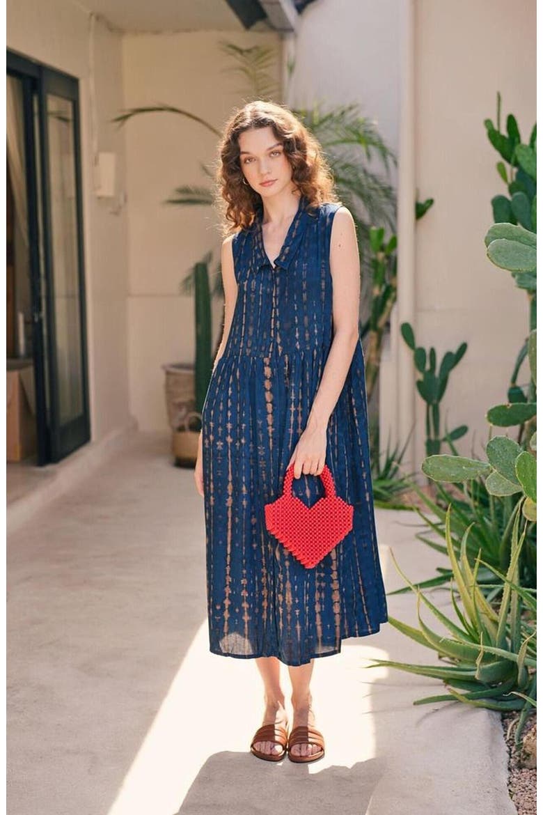 Tina Midi Dress in Ocean Blue, Alternate, color, Blue