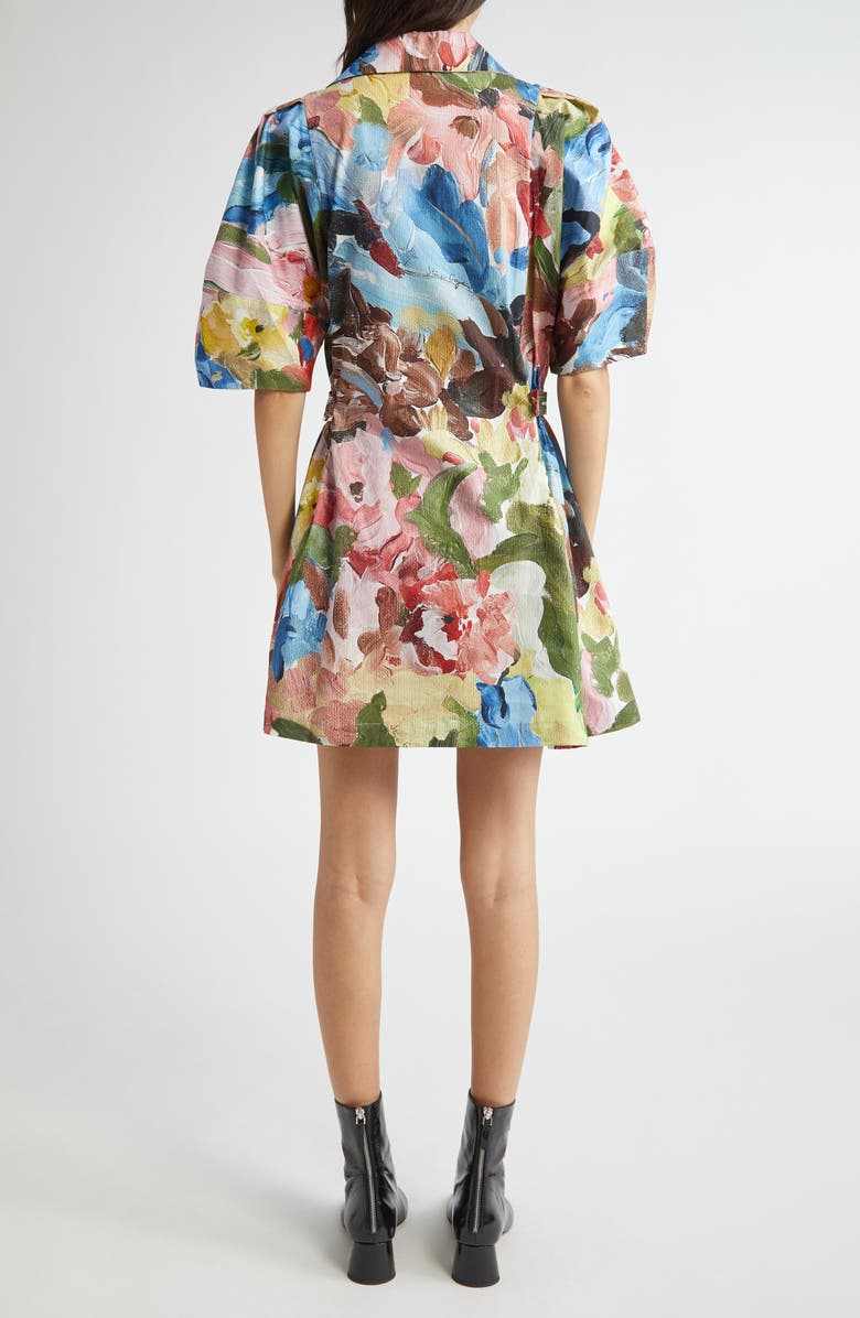 Stine Goya Floral Short Sleeve Organic Cotton Minidress, Alternate, color,