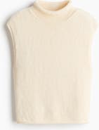 H&M Rolled-edge Mock Turtleneck Sweater Vest