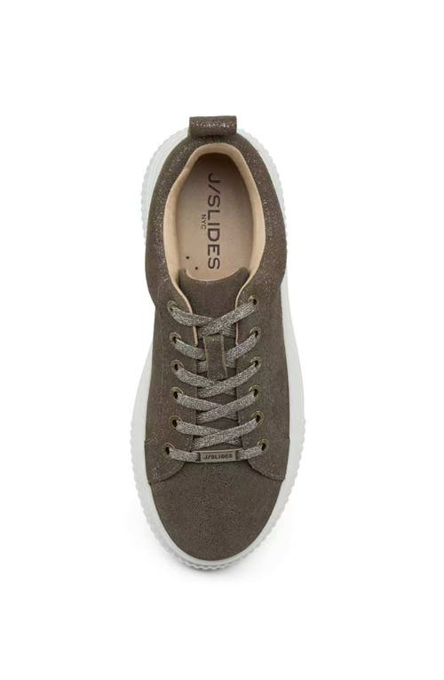 Jslides Footwear West Sneaker In Metallic Khaki