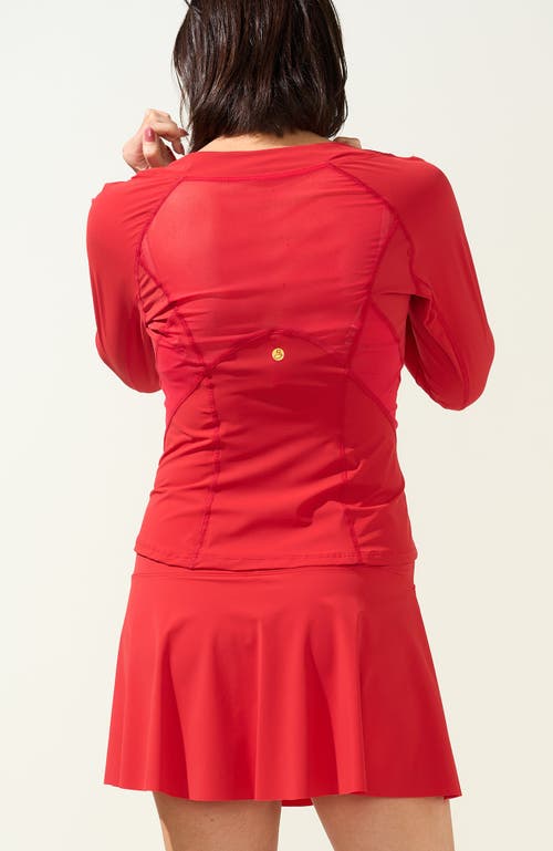 Bobbe Active Her Majesty Long Sleeve Top In Red