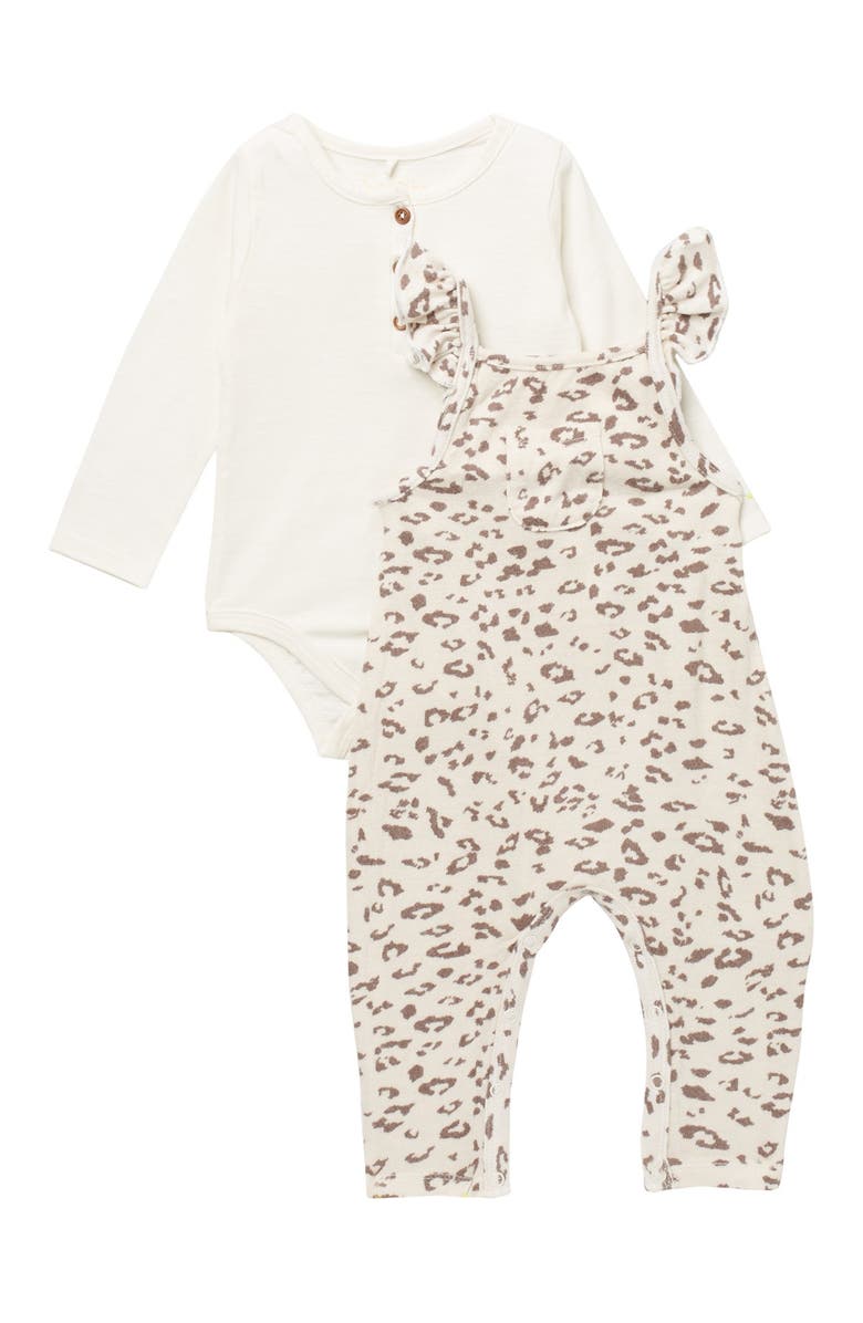 Jessica Simpson Bodysuit & Patterned Overalls, Main, color, 