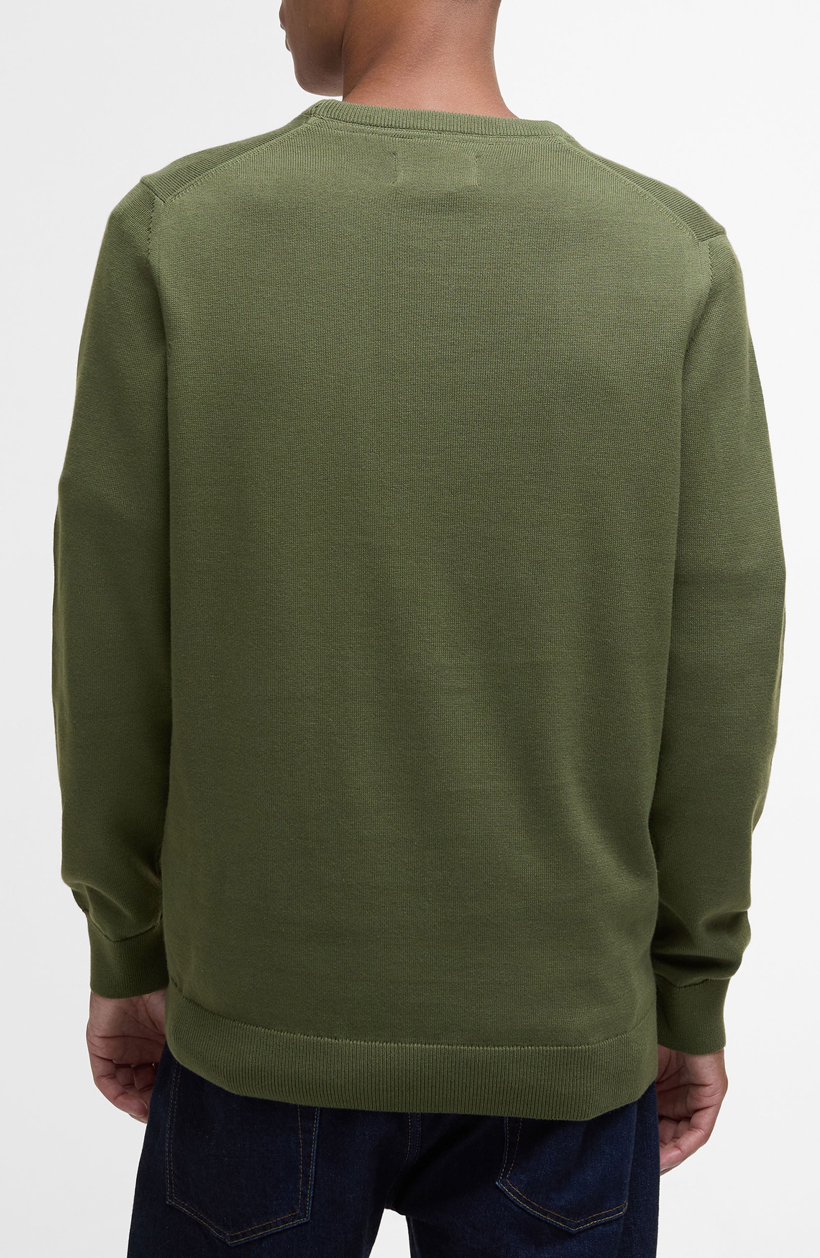 Solid Cotton Crewneck Sweater - image 2