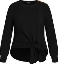 City Chic Royal Tie Hem Sweater
