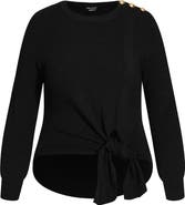 City Chic Royal Tie Hem Sweater