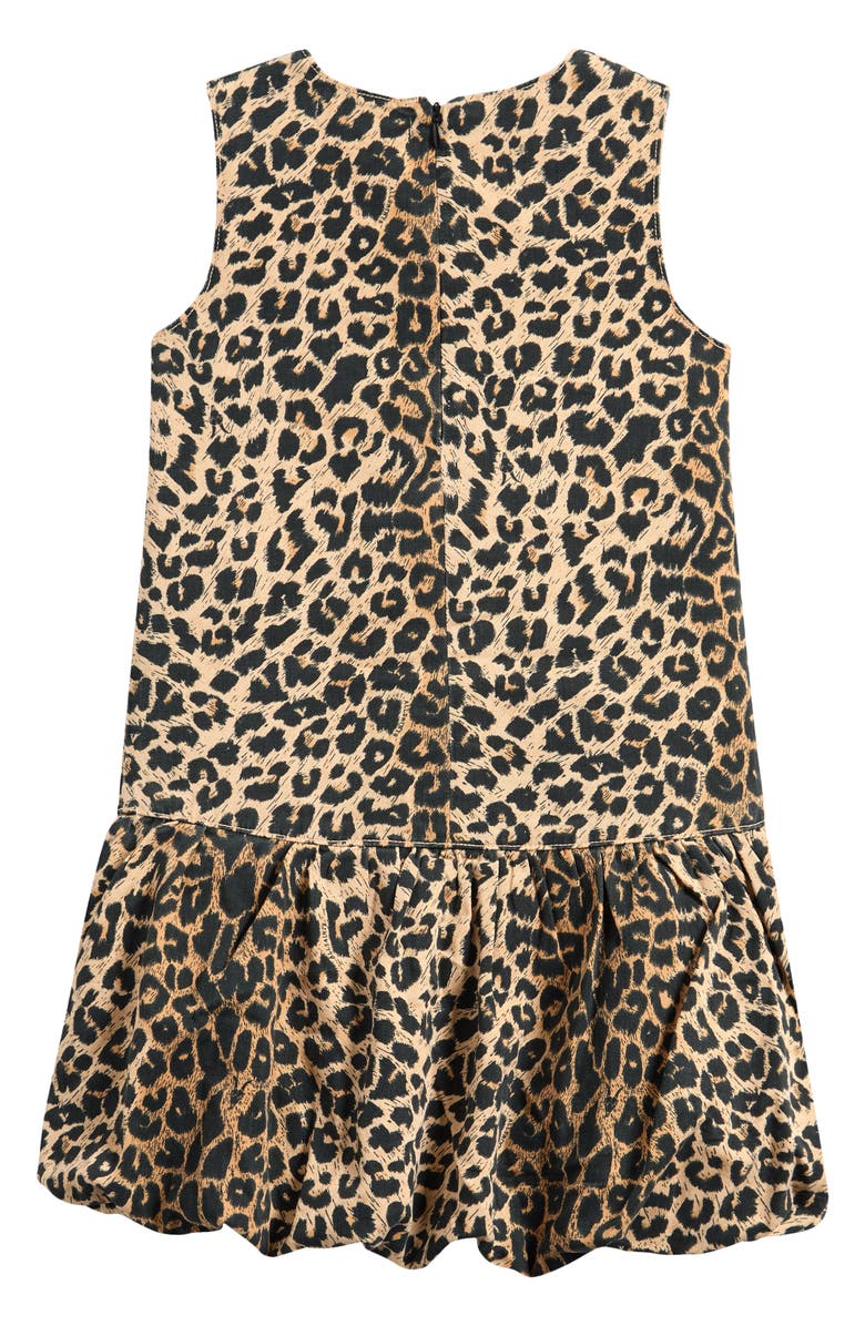 smALLSAINTS by ALLSAINTS Kids' Leopard Print Bubble Hem Dress, Alternate, color, Brown