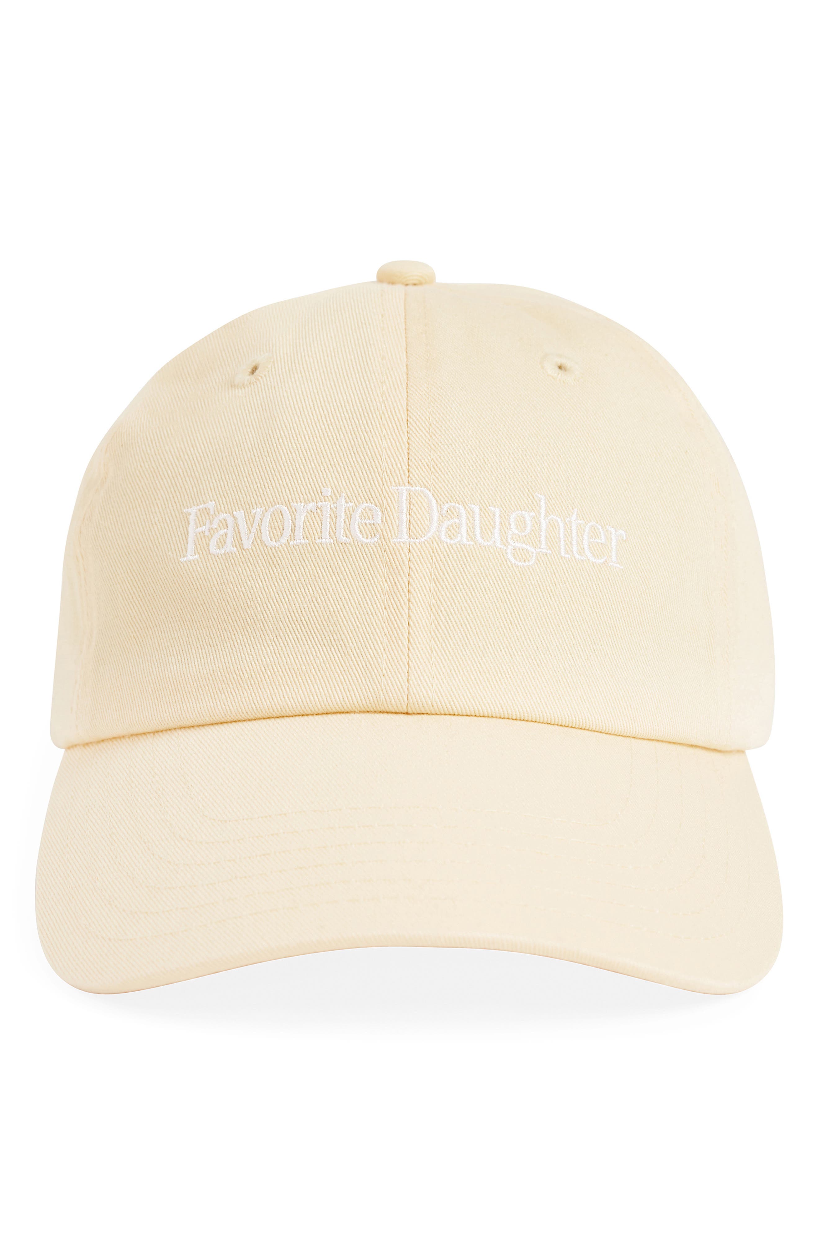 Favorite Daughter Classic Logo Cotton Twill Baseball Cap in Buttercream/whit at Nordstrom