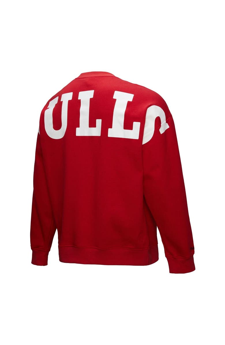 Mitchell & Ness Men's Mitchell & Ness Red Chicago Bulls Hardwood Classics There & Back 2.0 Vintage Pullover Sweatshirt, Alternate, color, 