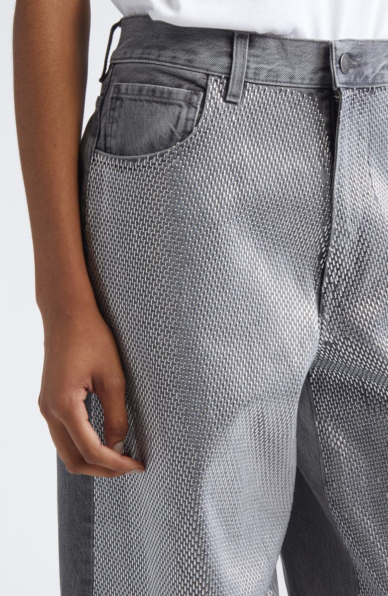 Haikure Bibi Crystal Embellished Balloon Leg Jeans, Alternate, color, Stapled Black