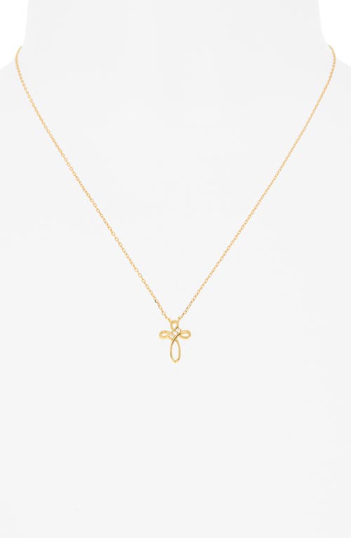 Argento Vivo Sterling Silver Loop Infinity Cross Necklace In Gold
