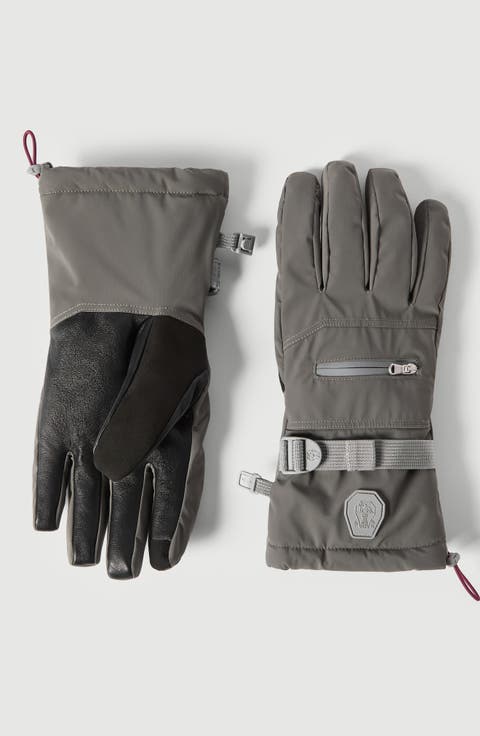 Bonded taffeta Mountain gloves with logo