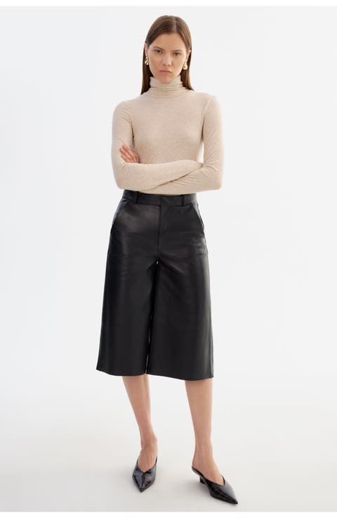 Lise | Leather Bermuda Short