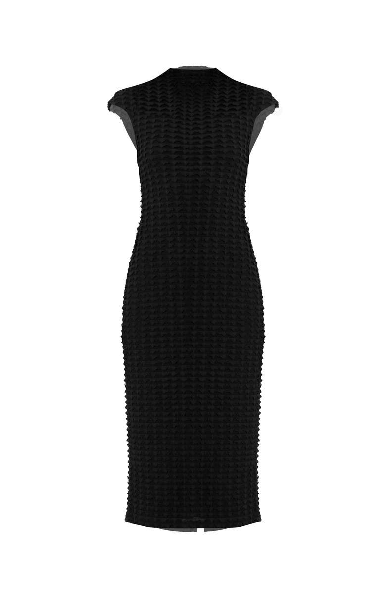 IVONNE Sleeveless Black Midi Dress, Alternate, color, Black
