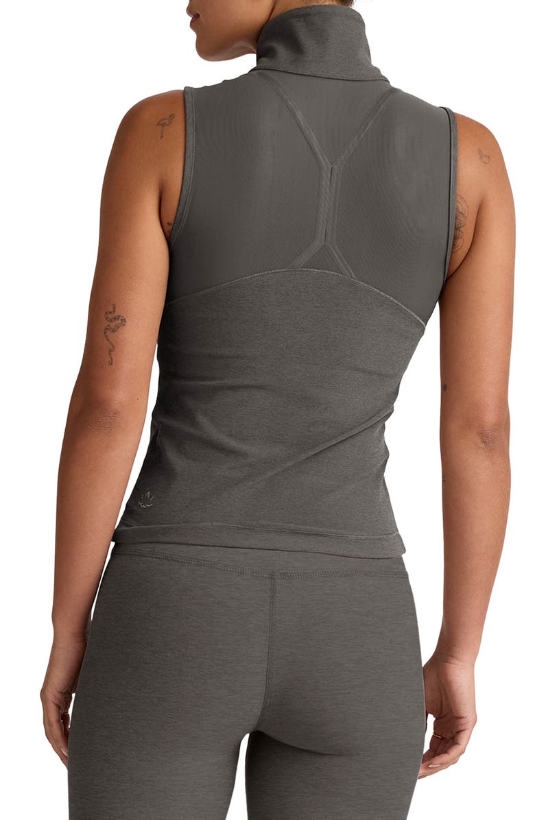 Beyond Yoga Venice Zip Front Performance Vest, Alternate, color, True Gray Heather