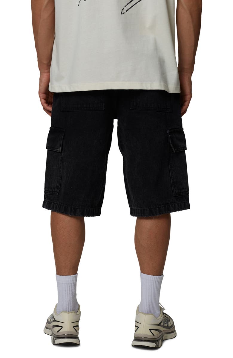 Good For Nothing Cargo Denim Shorts, Alternate, color, Black