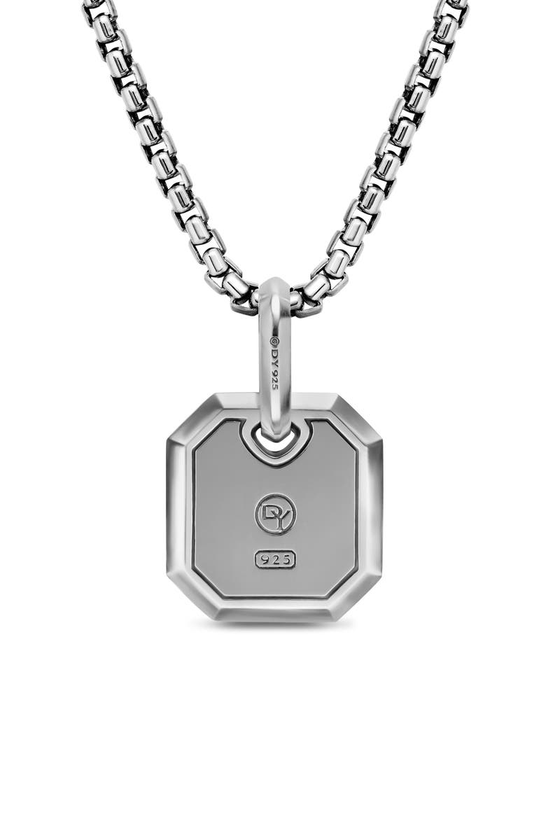 Men's Faceted Amulet, Alternate, color, SILVER DOME