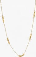 Meideya Gold Square Beads Choker