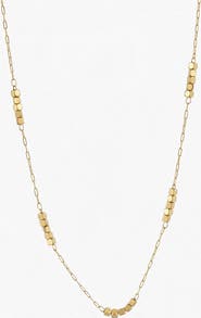 Meideya Gold Square Beads Choker