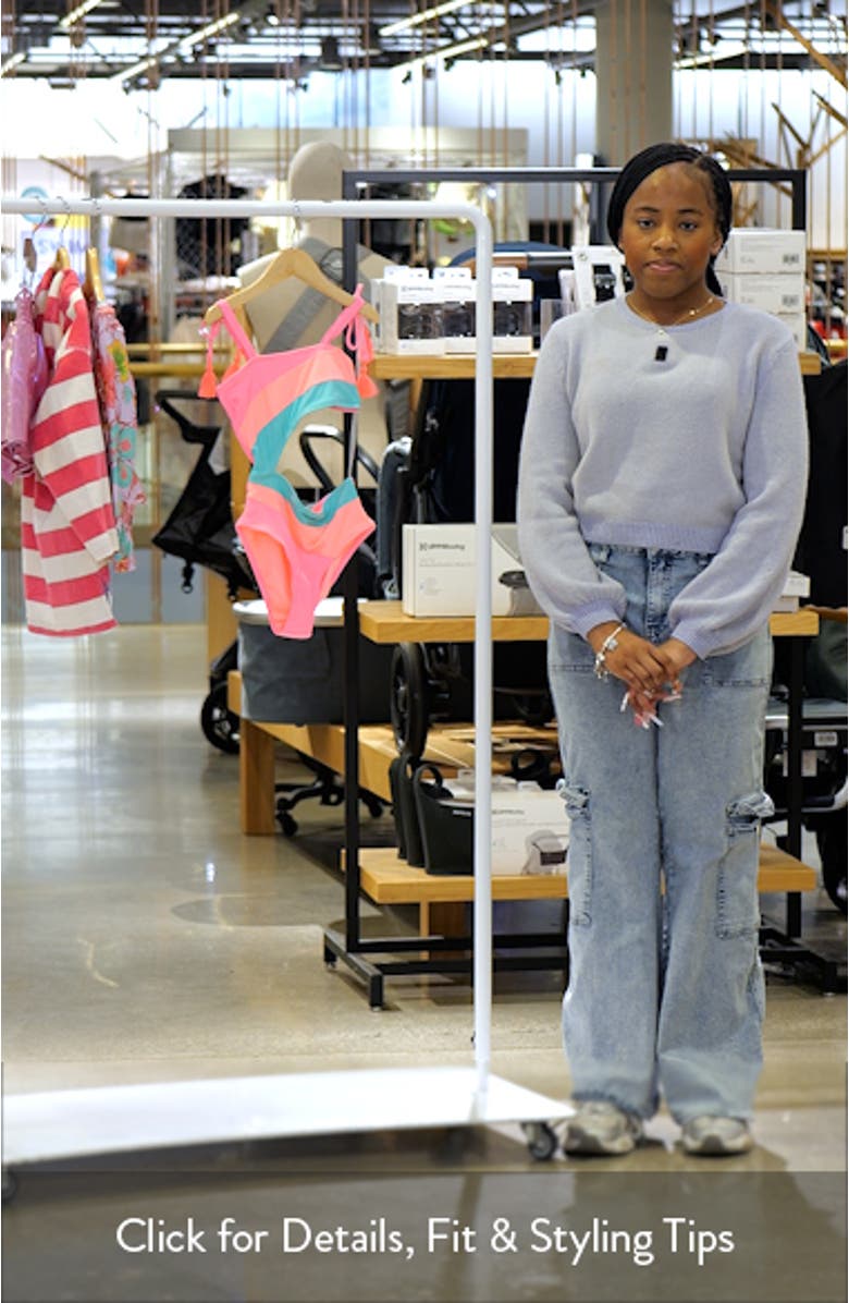 Kids' Rib Colorblock One-Piece Swimsuit, sales video thumbnail