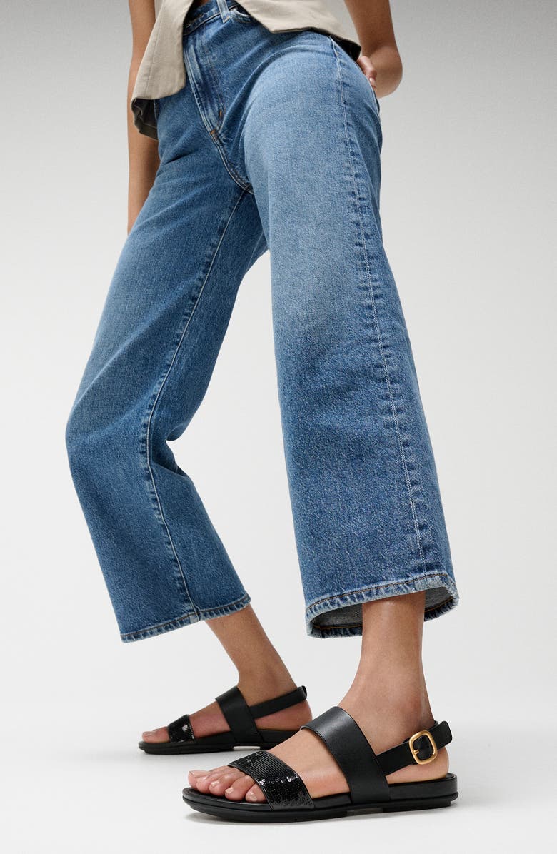 FitFlop Gracie Sequins Slingback Sandal, Alternate, color, Black