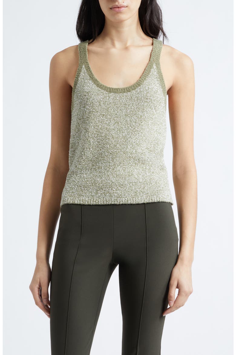 Textured Microstripe Tank, Main, color, ARTICHOKE/ OFF WHITE