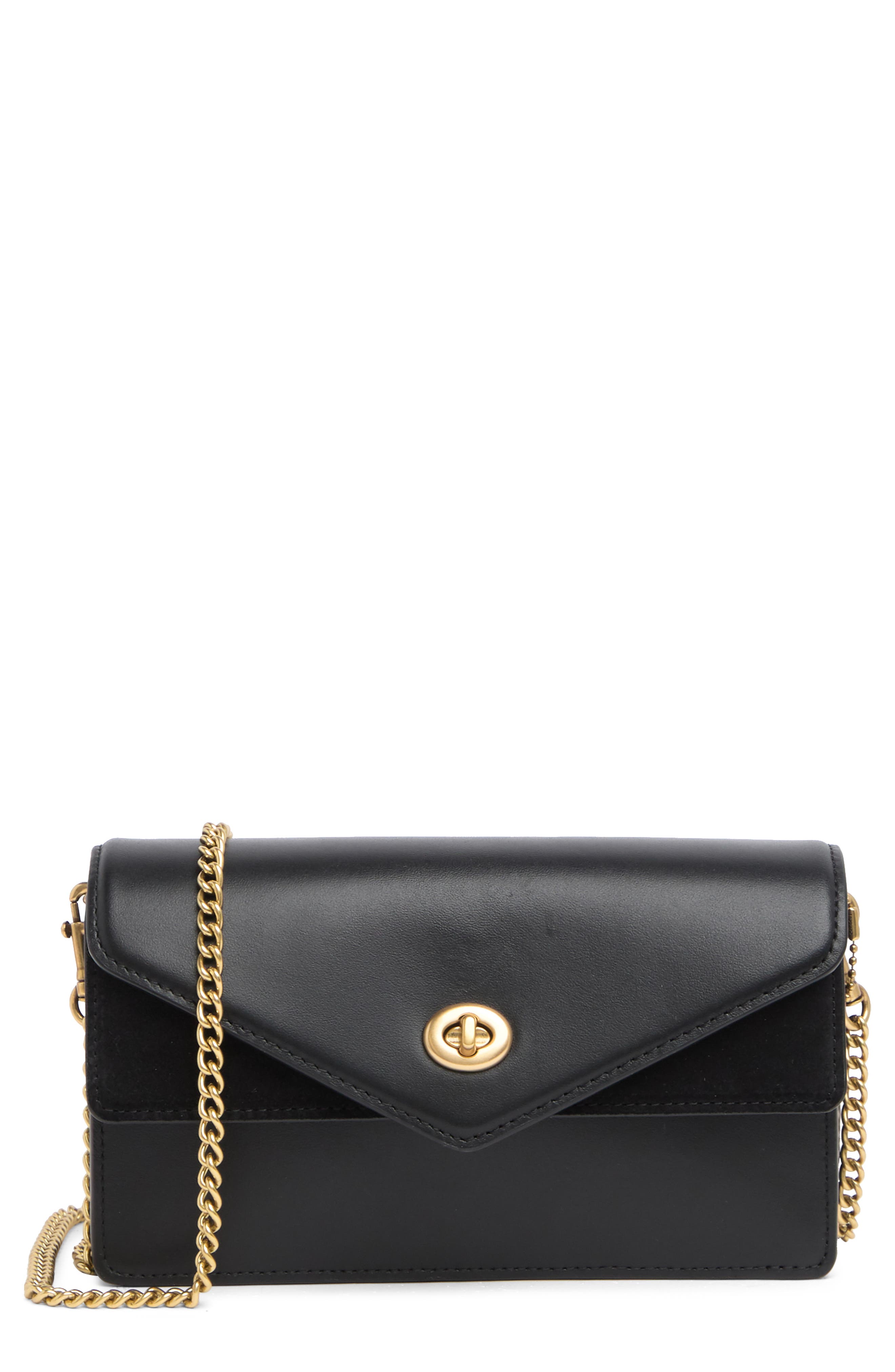 Aster Mixed Leather Crossbody, Main, color, B4/ BLACK