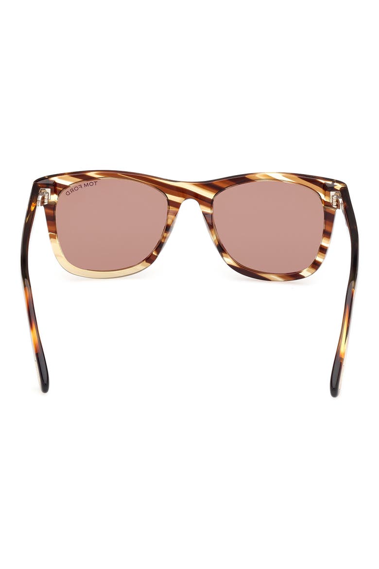 52mm Square Sunglasses, Alternate, color, COLORED HAVANA / BROWN