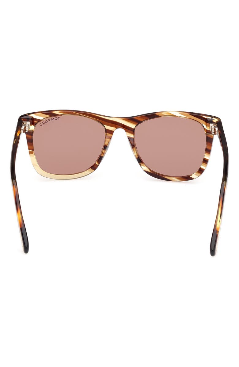 TOM FORD 52mm Square Sunglasses, Alternate, color, Colored Havana / Brown