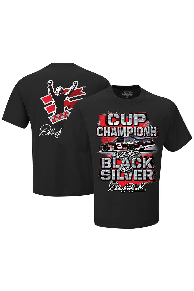 Men's Checkered Flag Sports  Black Dale Earnhardt  Champions Wear T-Shirt, Main, color, Black
