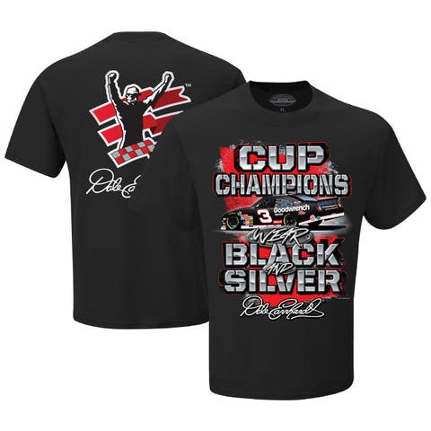 Men's Checkered Flag Sports  Black Dale Earnhardt  Champions Wear T-Shirt