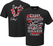 CHECKERED FLAG Men's Checkered Flag Sports  Black Dale Earnhardt  Champions Wear T-Shirt