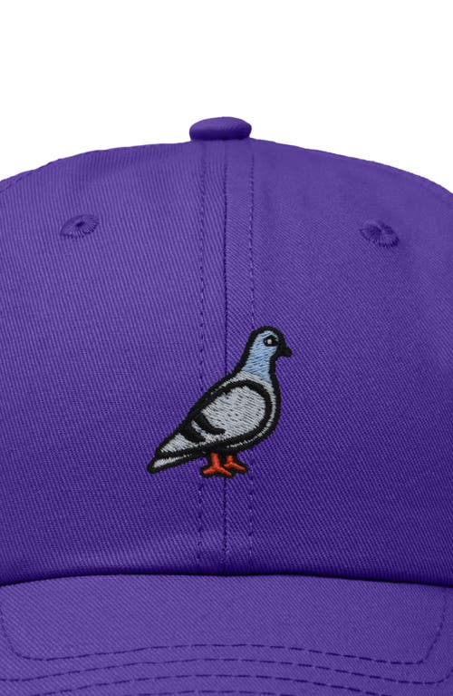 Dalix Pigeon Embroidered Everyday Hat In Purple