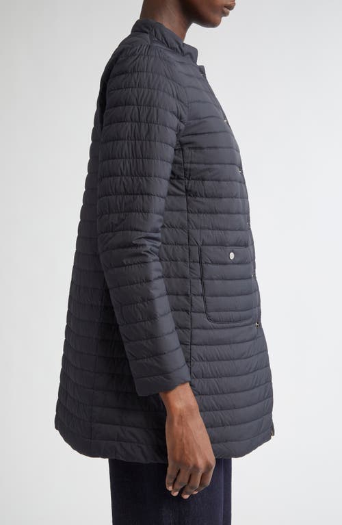 Herno Matte To Shiny Reversible Puffer Coat In Blue