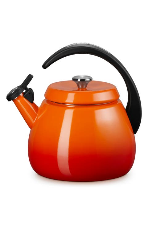 2.2-Quart Enameled Stainless Steel Whistling Cloche Kettle