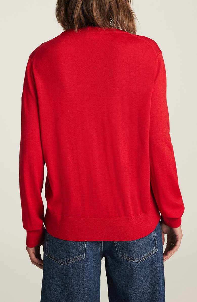 Mavi Jeans Wool Crewneck Sweater, Alternate, color, Rio Red