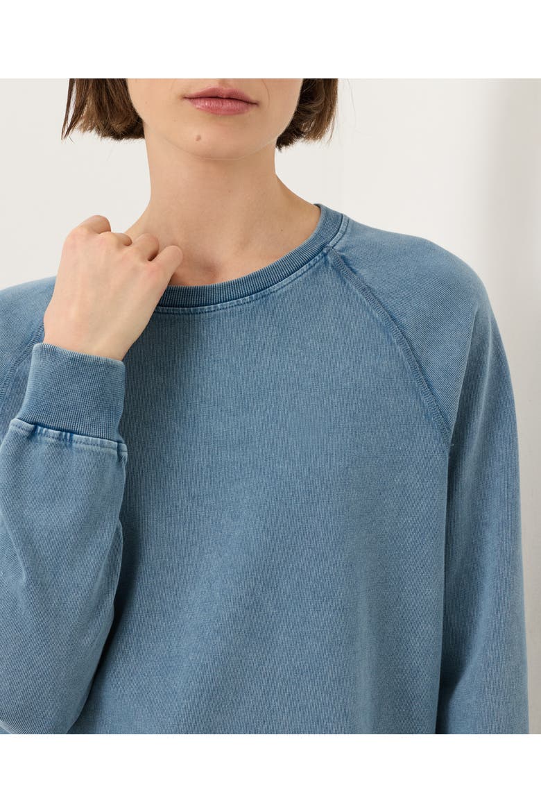 Organic Cotton Weekends Relaxed Raglan Sweatshirt, Alternate, color, Washed Wedgewood Blue