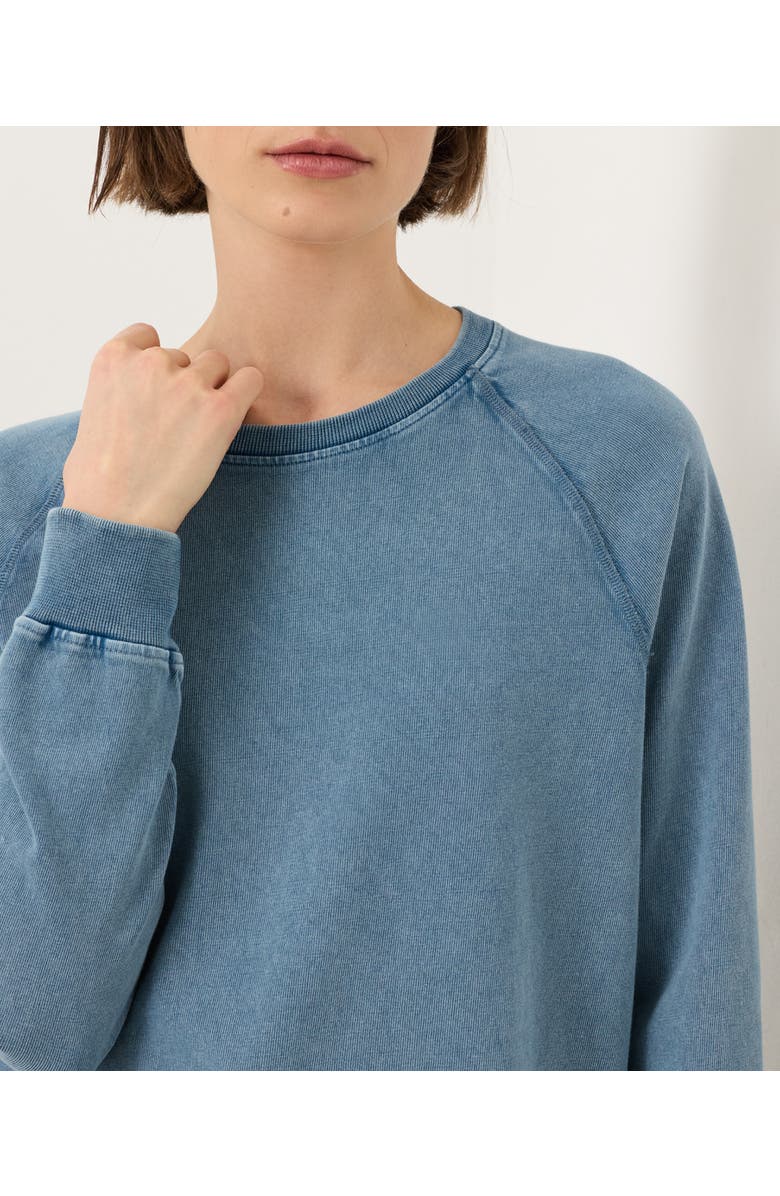 Pact Organic Cotton Weekends Relaxed Raglan Sweatshirt, Alternate, color, Washed Wedgewood Blue