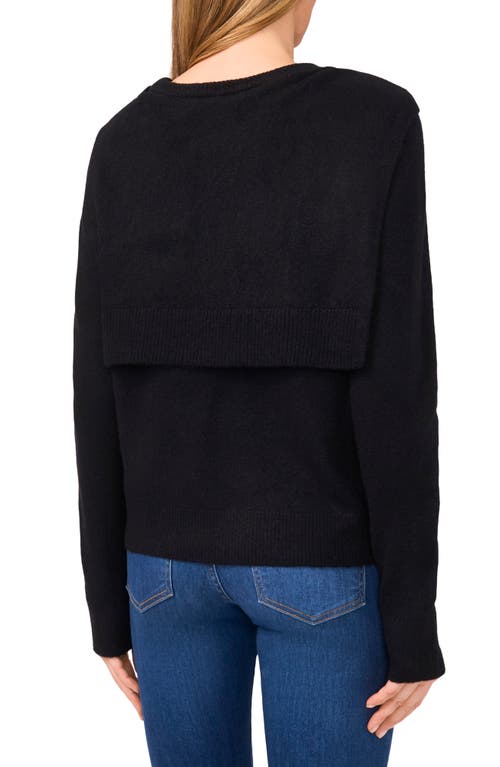 Halogenr Halogen(r) Shoulder Wrap Detail Sweater In Black