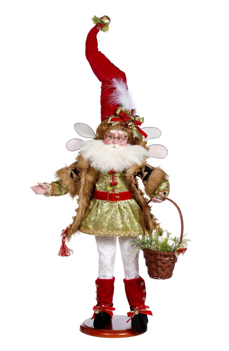 Mark Roberts 3 French Hens Fairy On Base, Main, color, Red