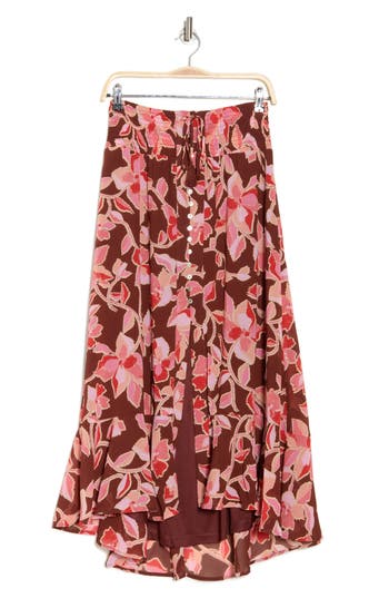 Dr2 By Daniel Rainn Smocked Waist Skirt In Multi