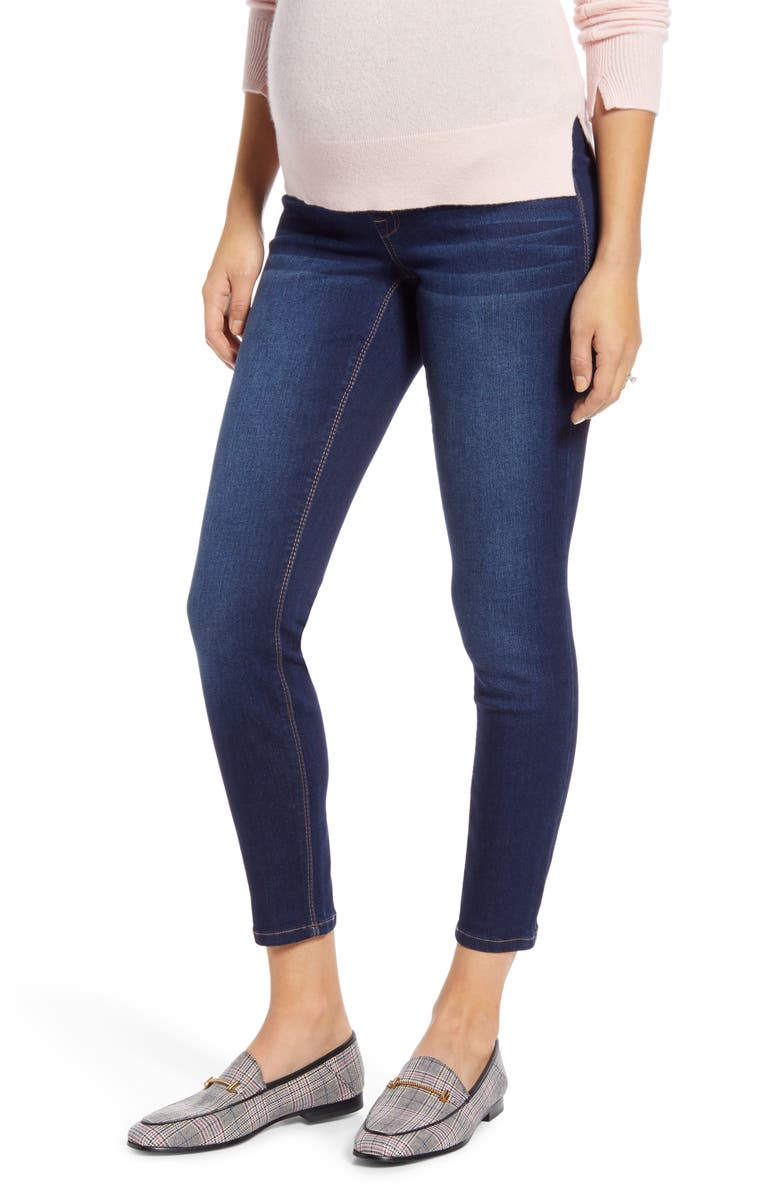 1822 Denim Sculpt Ankle Skinny Maternity Jeans, Main, color,