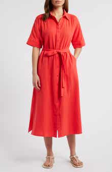Caslon® Belted Maxi Shirtdress