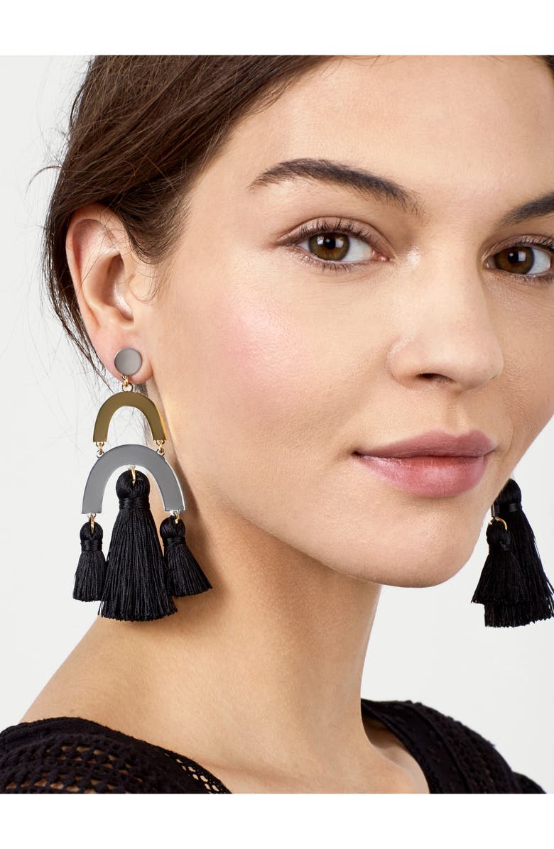 BaubleBar Shamia Tassel Drop Earrings, Alternate, color, 
