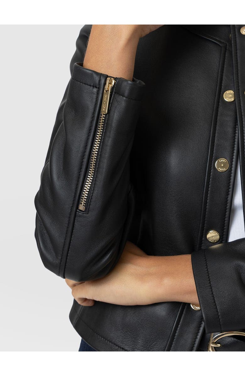 Saint + Sofia Skye Jacket, Alternate, color, Black