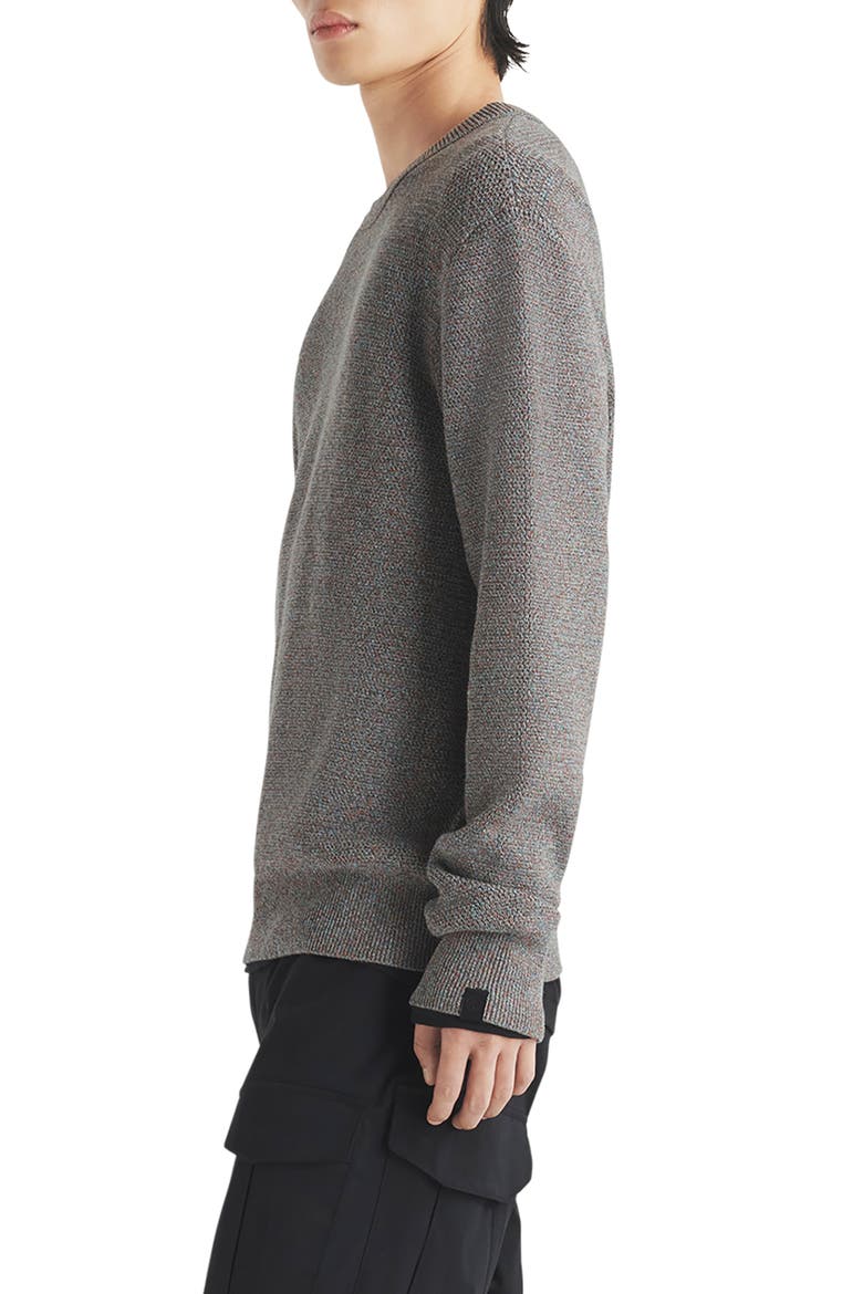 Dexter Marled Organic Cotton Blend Sweater, Alternate, color, GREY