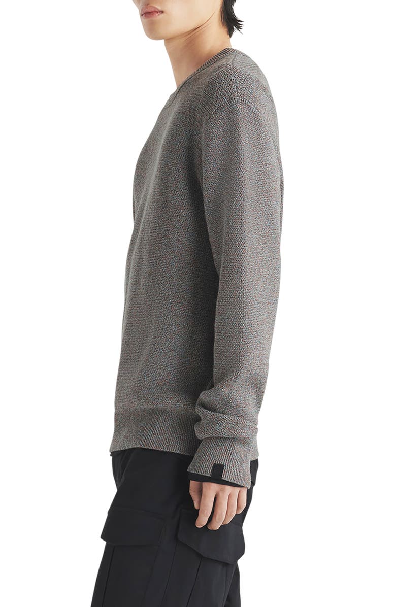 rag & bone Dexter Marled Organic Cotton Blend Sweater, Alternate, color, 