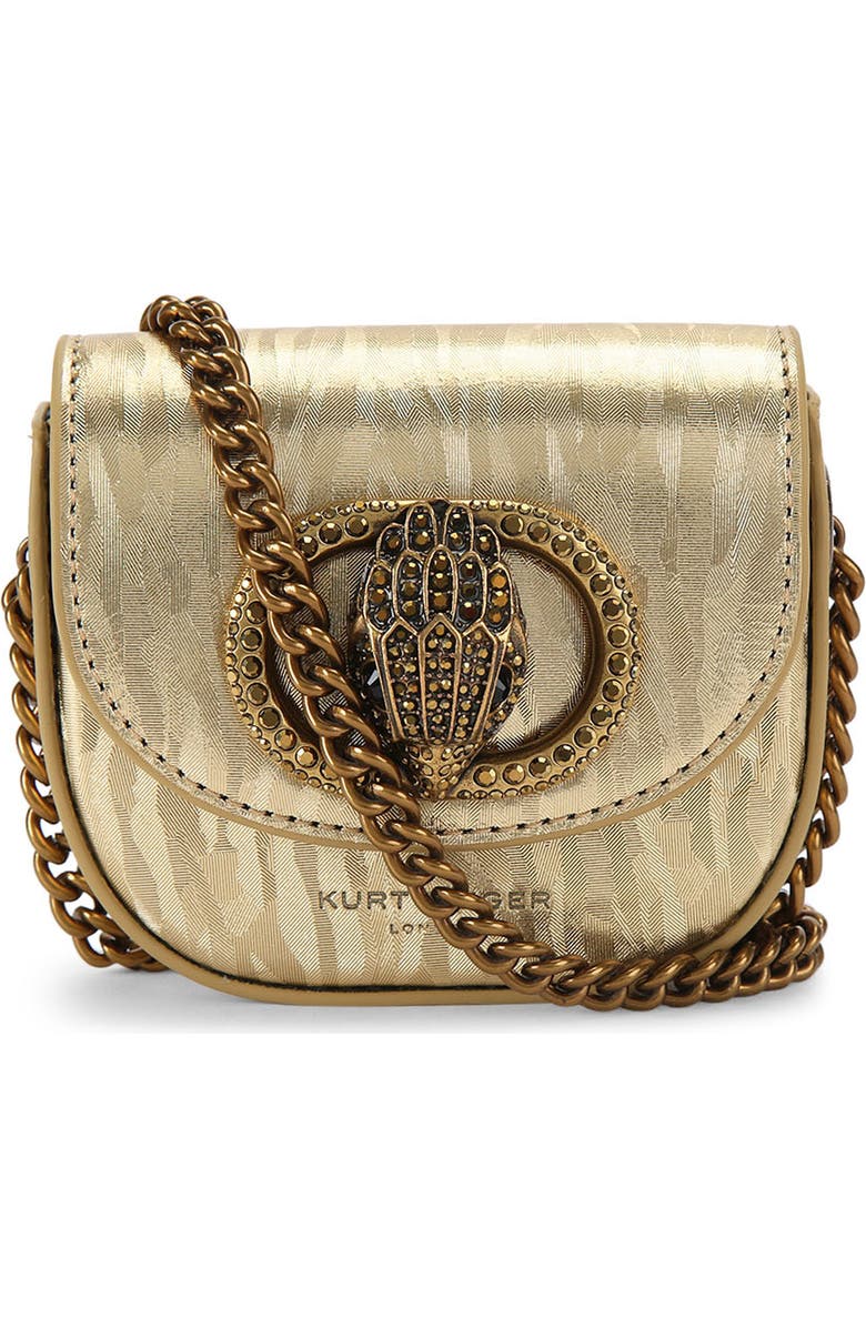 Kurt Geiger London Micro Chelsea Leather Saddle Bag, Main, color,