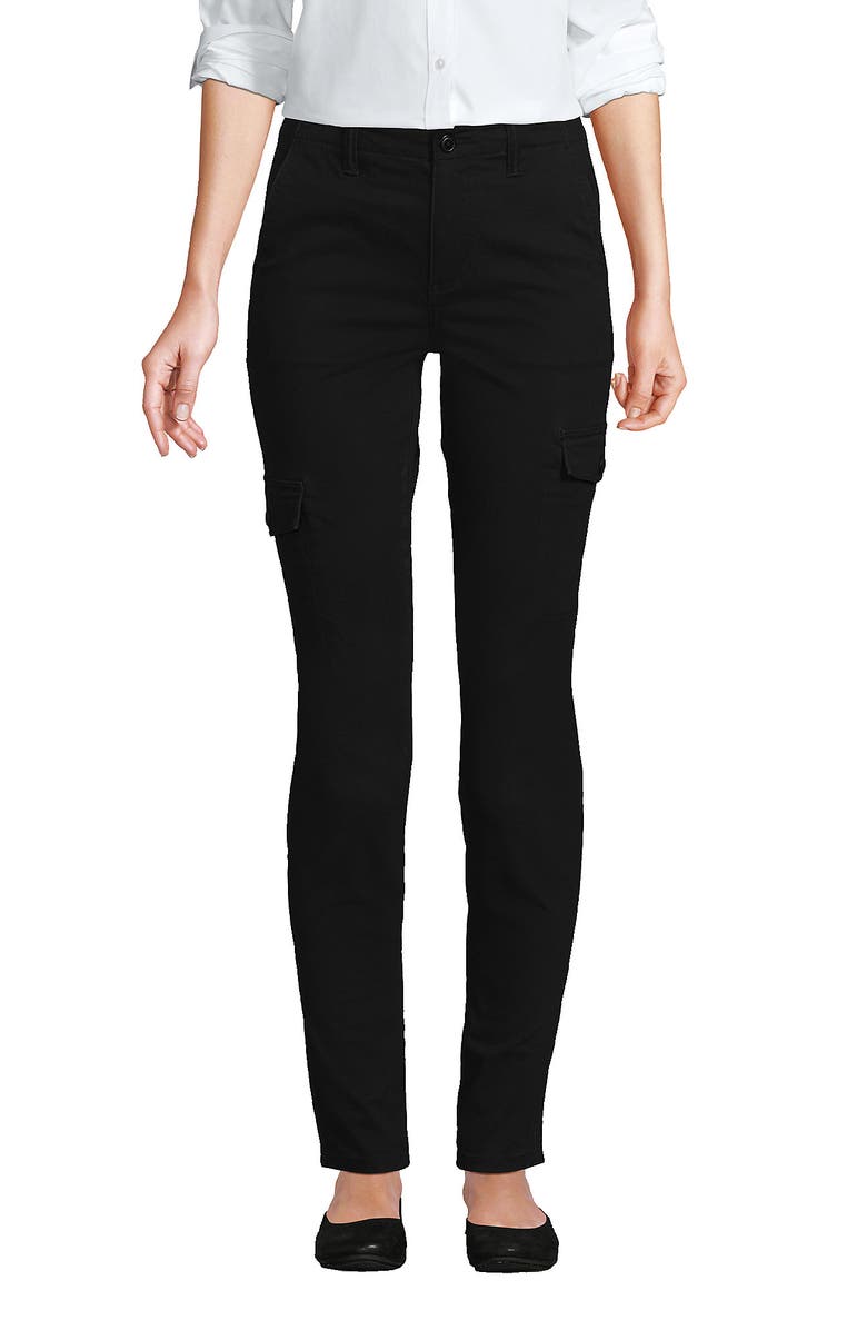 Lands' End Mid Rise Slim Cargo Chino Pants, Main, color, 